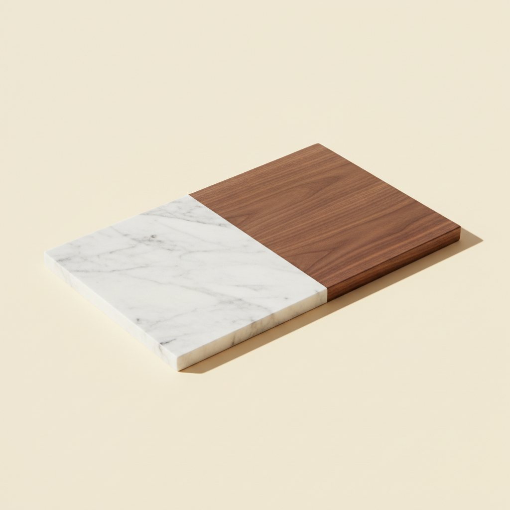 Marble & Walnut Serving Board