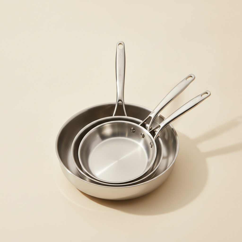 Tri-Ply Stainless Steel Frying Pan Trio