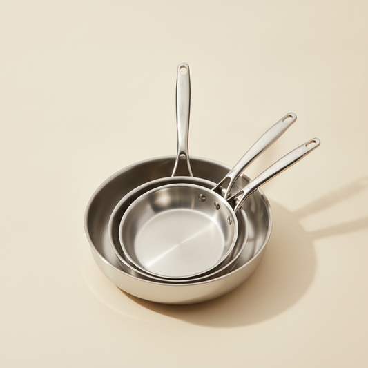Tri-Ply Stainless Steel Frying Pan Trio