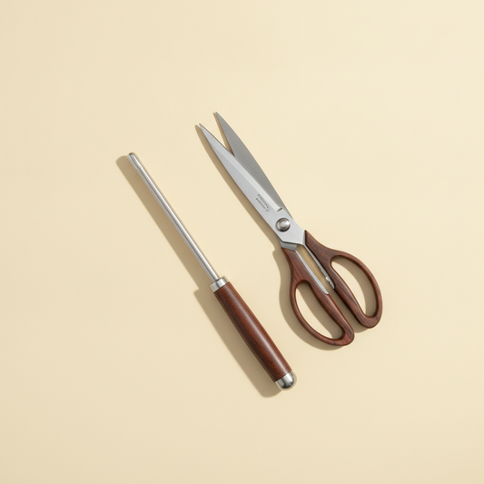 Honing Steel & Kitchen Shears Duo